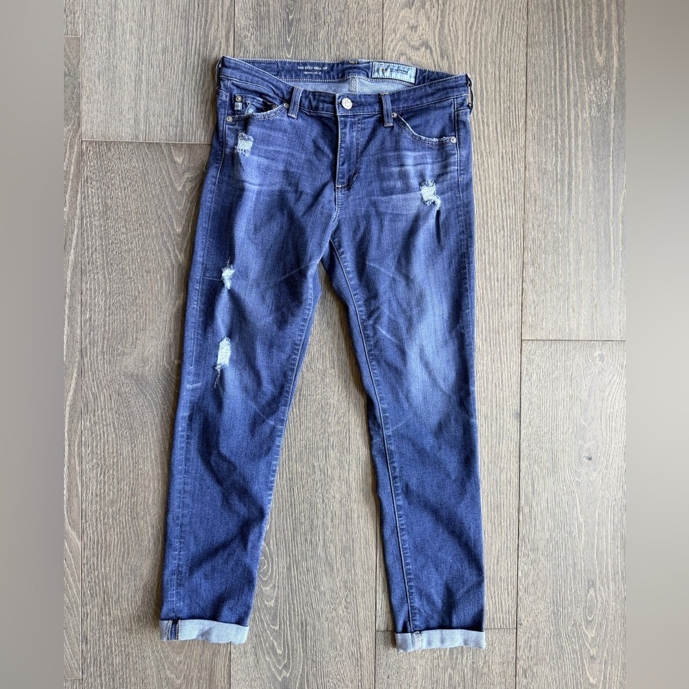 AG Adriano Goldschmied The Stilt Cigarette Roll-Up Jeans Size 28